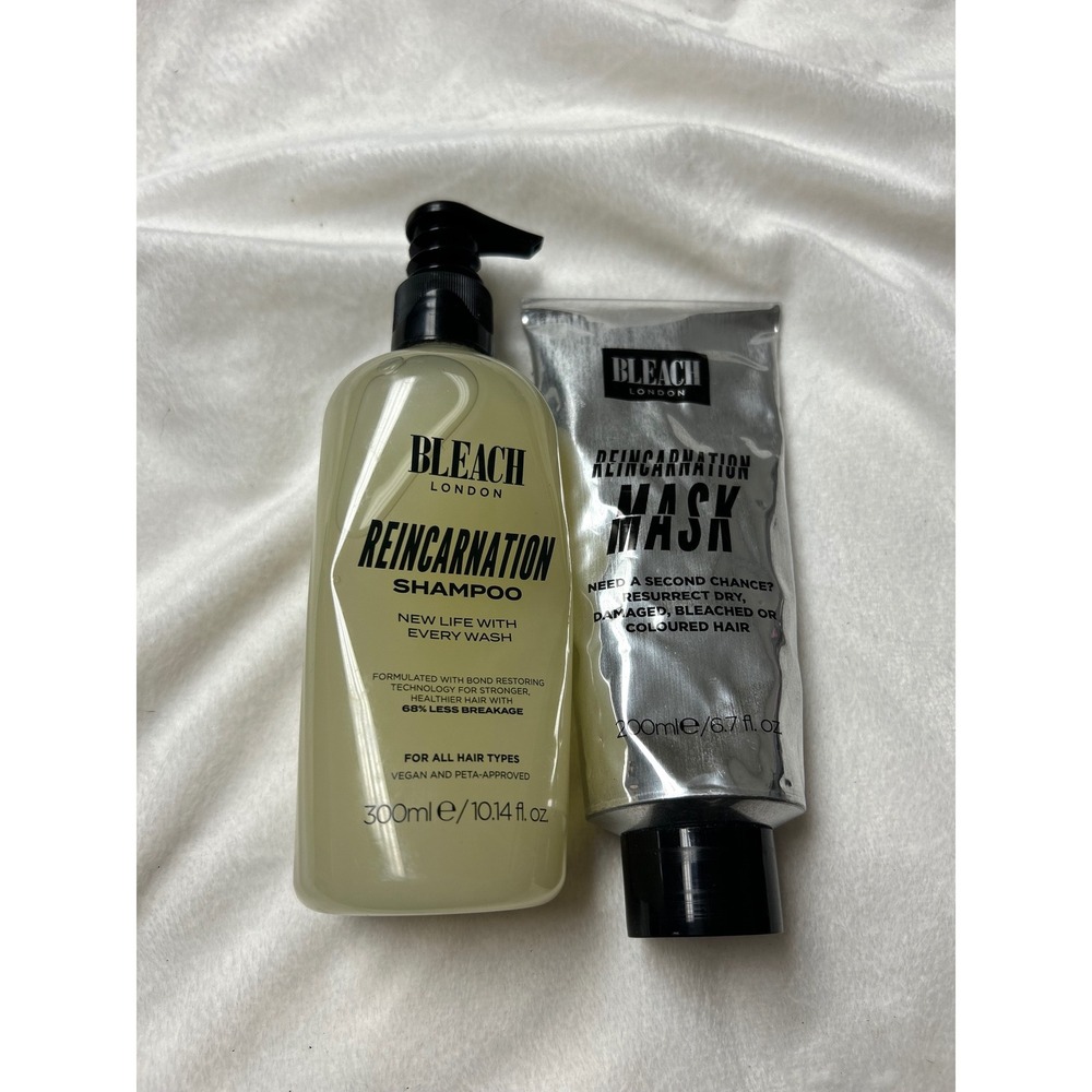 Bleach London Reincarnation Shampoo 300ml and Mask 200ml Set Hair Care Duo NEW